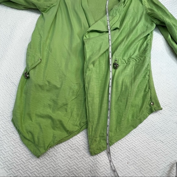 NEON Buddha💚Light Green Cotton Open Front Anorak Jacket Size S - Picture 7 of 9